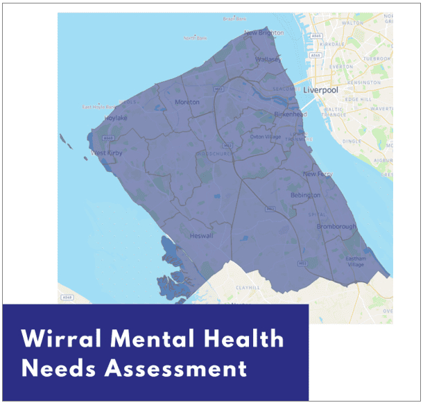 Map of Wirral in purple