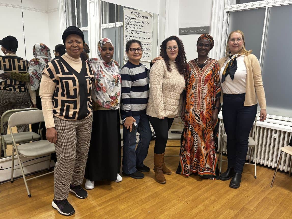 Women standing together